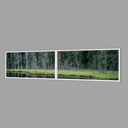 LED-Wandbild Zweiteiler quer 240x60 cm – Seen & Flüsse