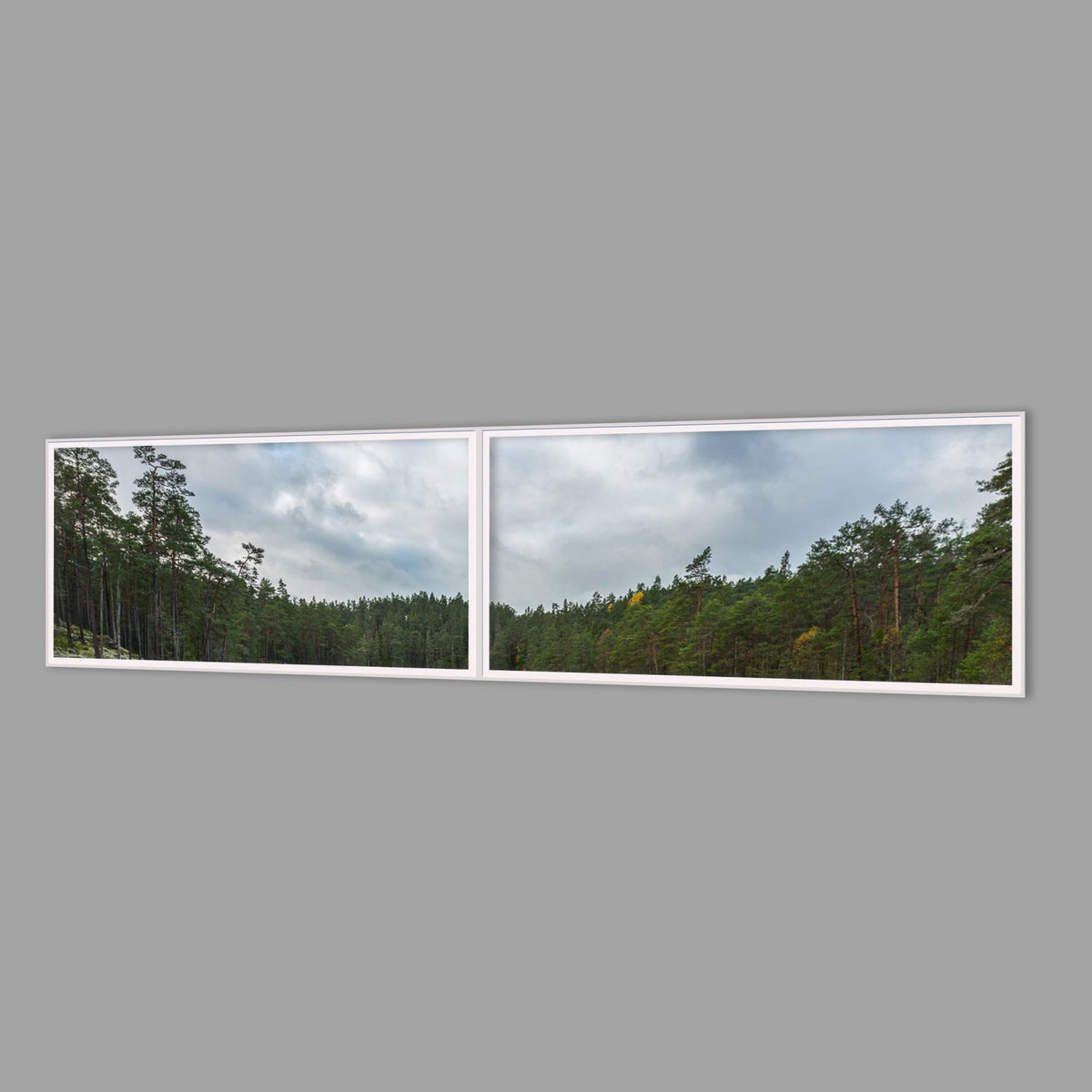 LED-Wandbild Zweiteiler quer 240x60 cm – Seen & Flüsse