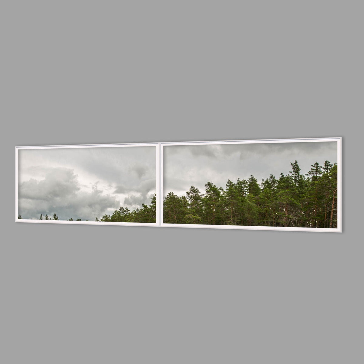 LED-Wandbild Zweiteiler quer 240x60 cm – Seen & Flüsse