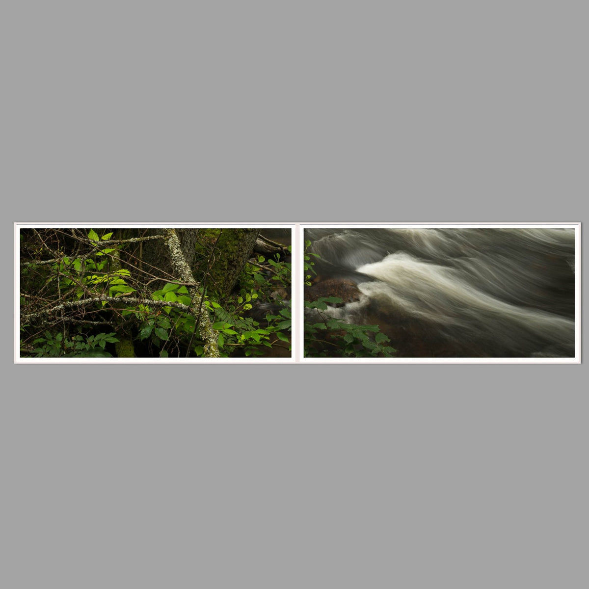 LED-Wandbild Zweiteiler quer 240x60 cm – Seen & Flüsse