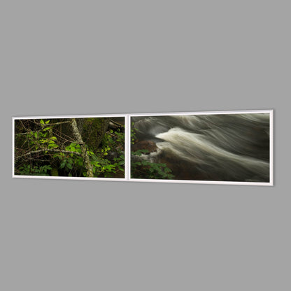 LED-Wandbild Zweiteiler quer 240x60 cm – Seen & Flüsse