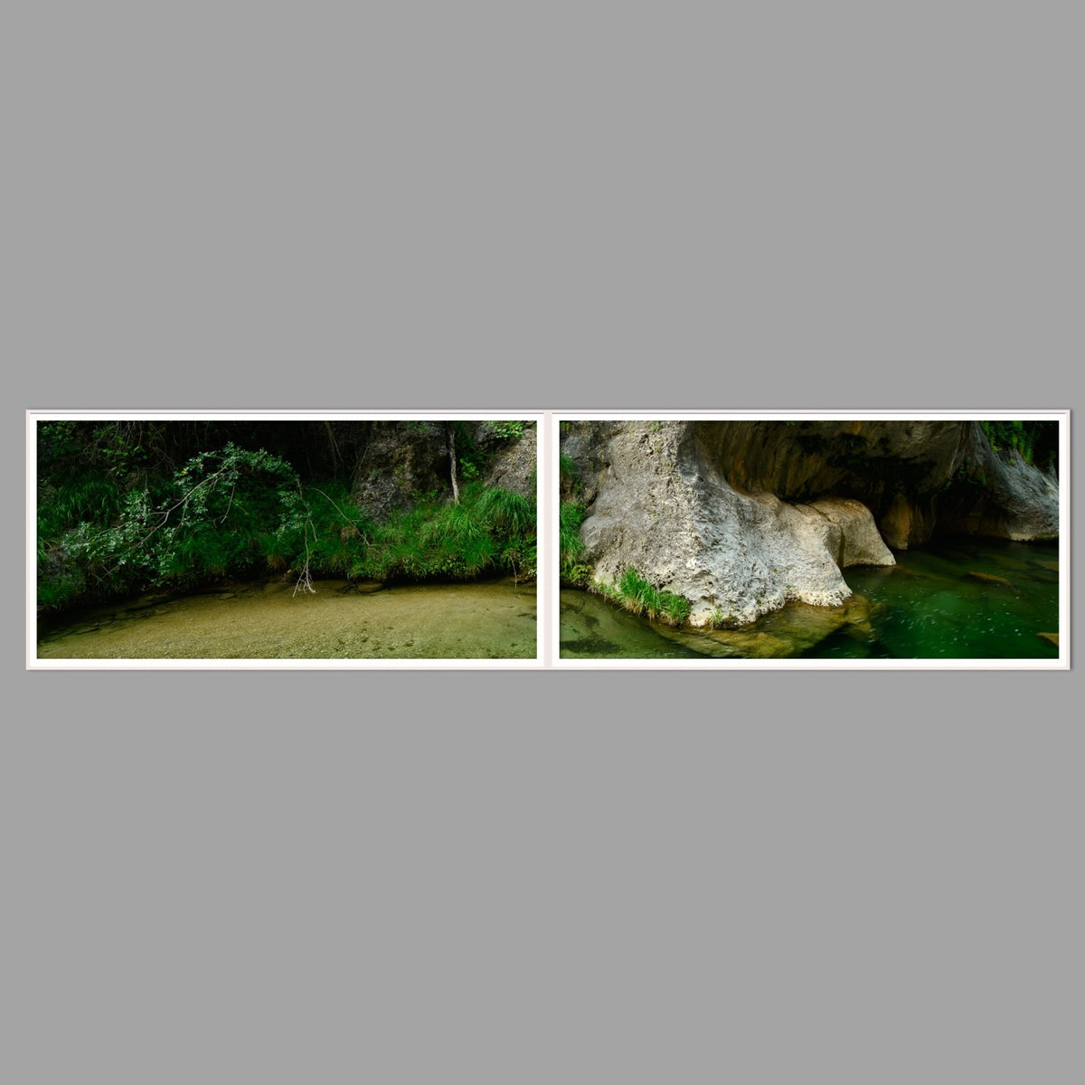 LED-Wandbild Zweiteiler quer 240x60 cm – Seen & Flüsse