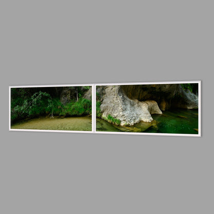 LED-Wandbild Zweiteiler quer 240x60 cm – Seen & Flüsse