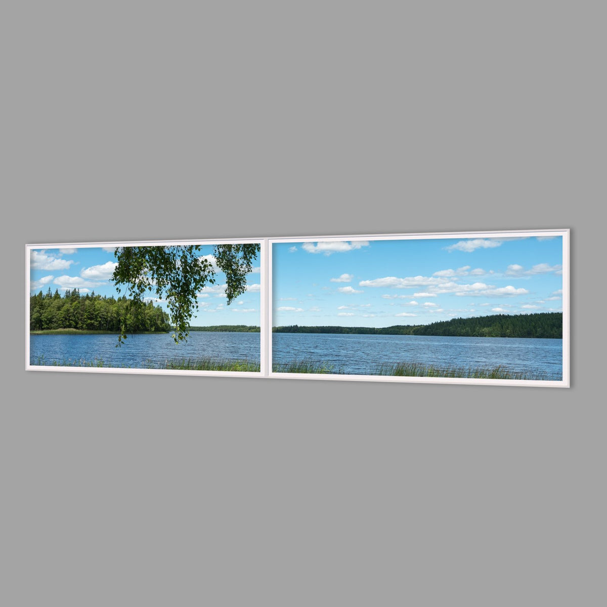 LED-Wandbild Zweiteiler quer 240x60 cm – Seen & Flüsse