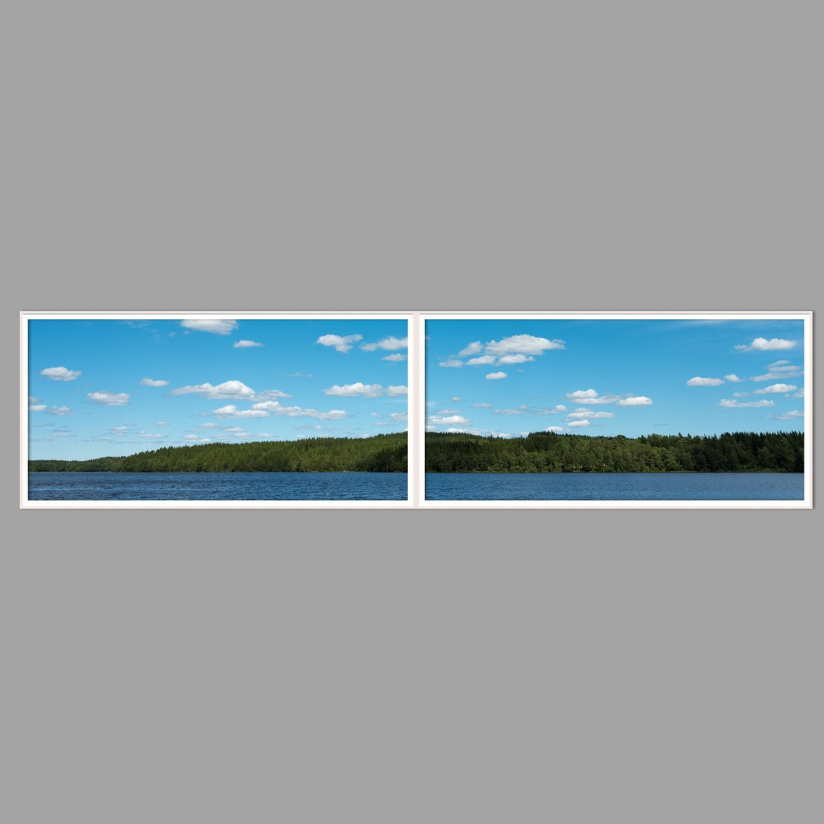 LED-Wandbild Zweiteiler quer 240x60 cm – Seen & Flüsse