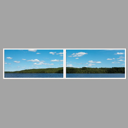 LED-Wandbild Zweiteiler quer 240x60 cm – Seen & Flüsse