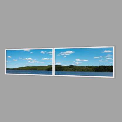 LED-Wandbild Zweiteiler quer 240x60 cm – Seen & Flüsse