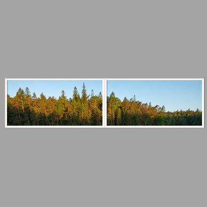 LED-Wandbild Zweiteiler quer 240x60 cm – Seen & Flüsse