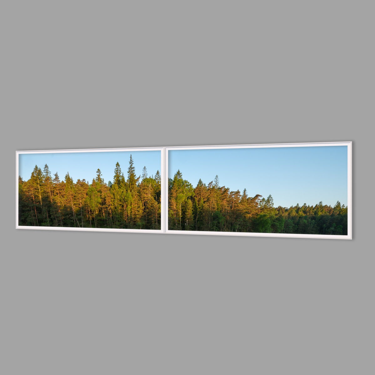 LED-Wandbild Zweiteiler quer 240x60 cm – Seen & Flüsse