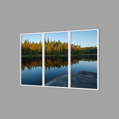 LED-Wandbild Dreiteiler hochkant 180x120 cm – Seen & Flüsse