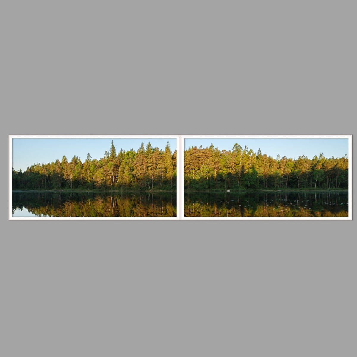 LED-Wandbild Zweiteiler quer 240x60 cm – Seen & Flüsse