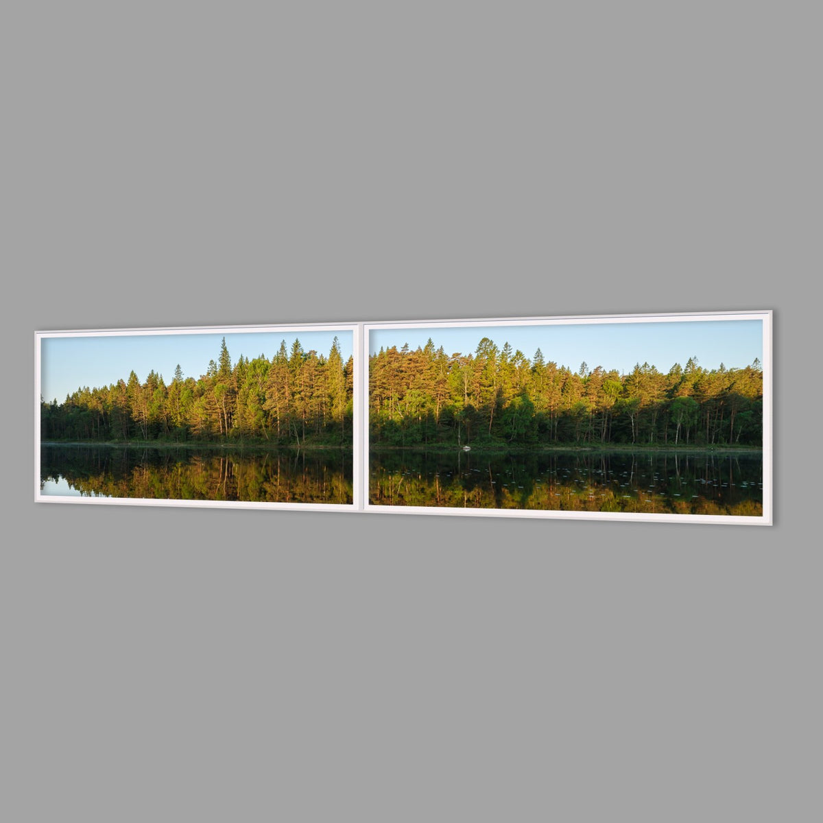 LED-Wandbild Zweiteiler quer 240x60 cm – Seen & Flüsse