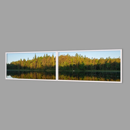 LED-Wandbild Zweiteiler quer 240x60 cm – Seen & Flüsse