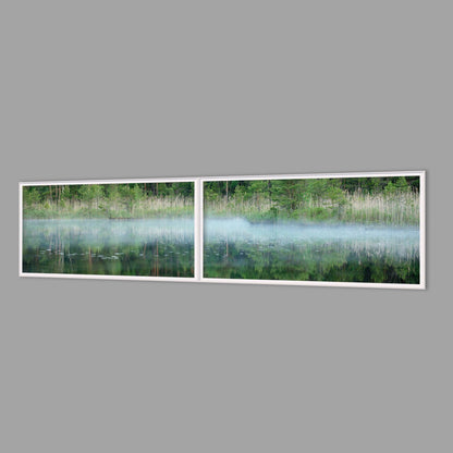 LED-Wandbild Zweiteiler quer 240x60 cm – Seen & Flüsse