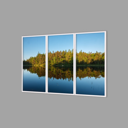 LED-Wandbild Dreiteiler hochkant 180x120 cm – Seen & Flüsse