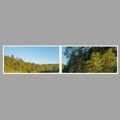 LED-Wandbild Zweiteiler quer 240x60 cm – Seen & Flüsse