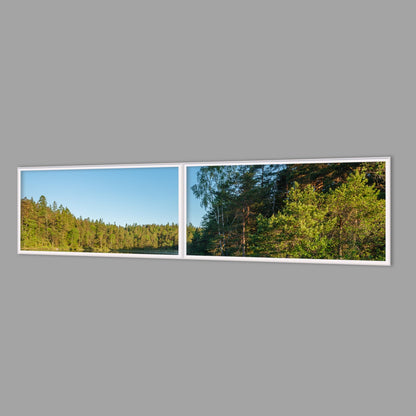 LED-Wandbild Zweiteiler quer 240x60 cm – Seen & Flüsse