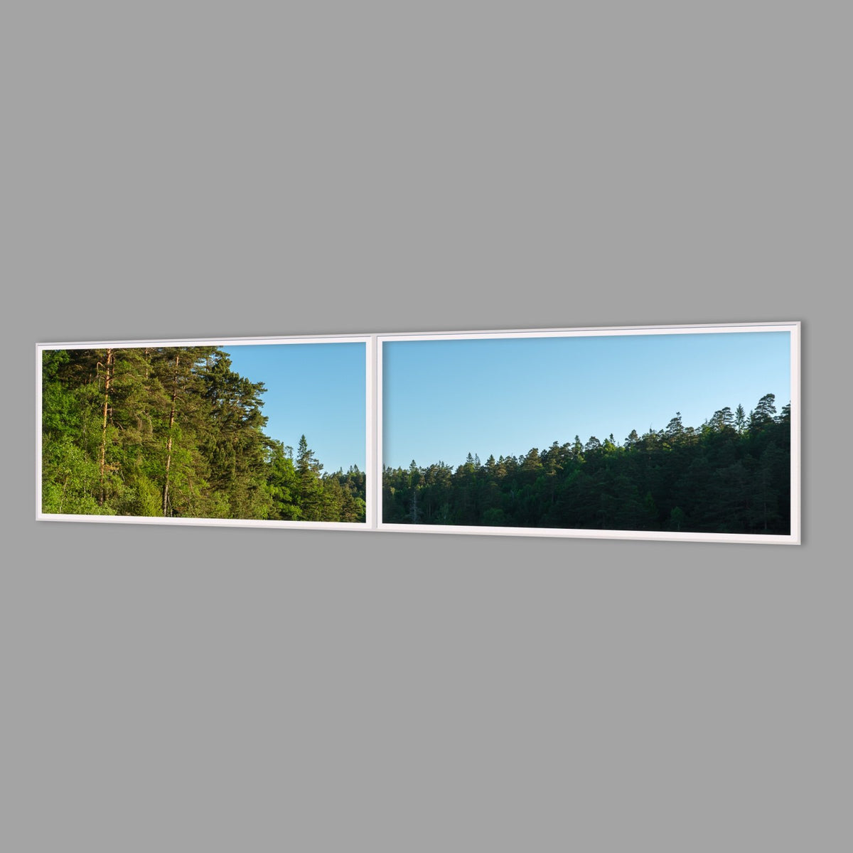 LED-Wandbild Zweiteiler quer 240x60 cm – Seen & Flüsse