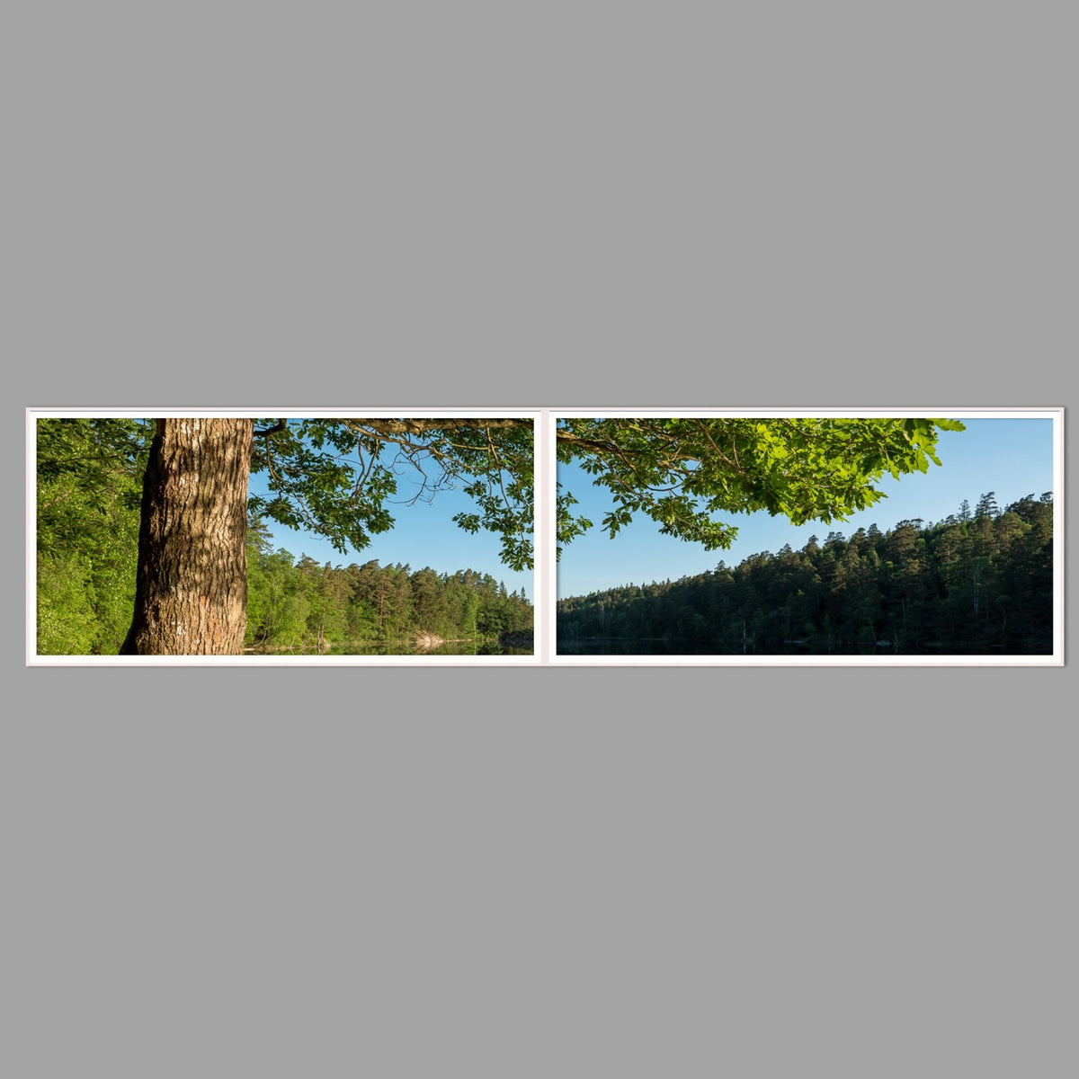 LED-Wandbild Zweiteiler quer 240x60 cm – Seen & Flüsse