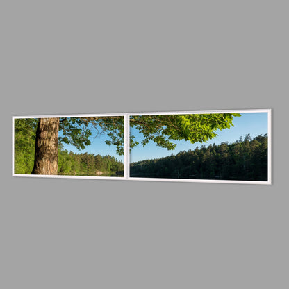 LED-Wandbild Zweiteiler quer 240x60 cm – Seen & Flüsse
