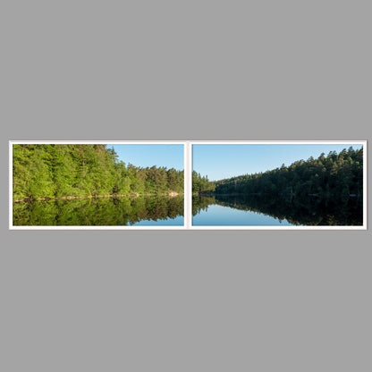 LED-Wandbild Zweiteiler quer 240x60 cm – Seen & Flüsse