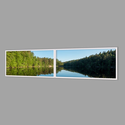 LED-Wandbild Zweiteiler quer 240x60 cm – Seen & Flüsse