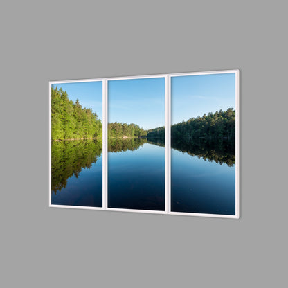 LED-Wandbild Dreiteiler hochkant 180x120 cm – Seen & Flüsse