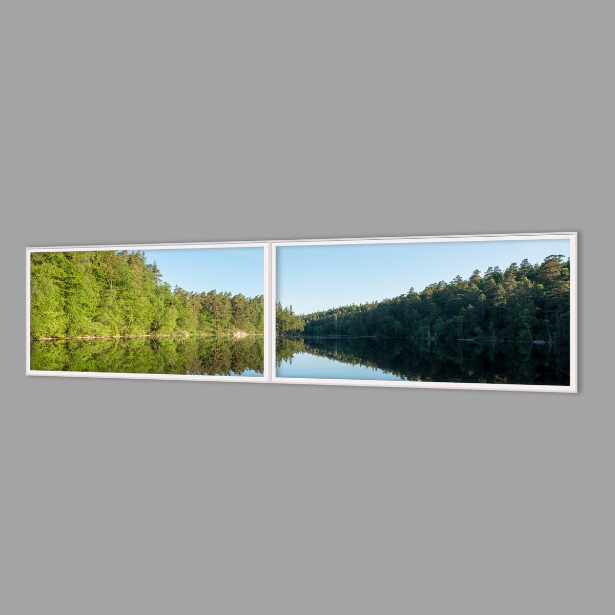 LED-Wandbild Zweiteiler quer 240x60 cm – Seen & Flüsse