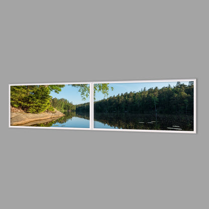 LED-Wandbild Zweiteiler quer 240x60 cm – Seen & Flüsse