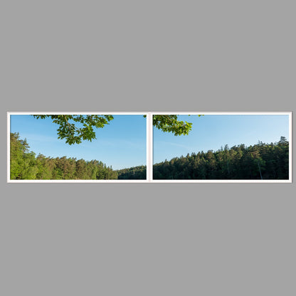 LED-Wandbild Zweiteiler quer 240x60 cm – Seen & Flüsse