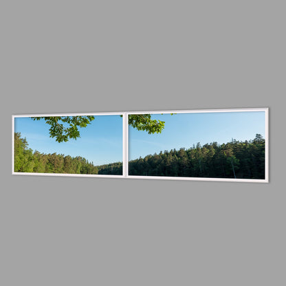 LED-Wandbild Zweiteiler quer 240x60 cm – Seen & Flüsse