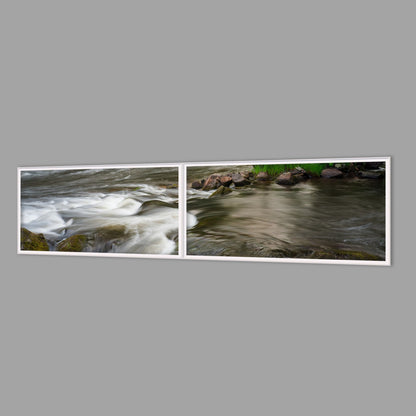 LED-Wandbild Zweiteiler quer 240x60 cm – Seen & Flüsse