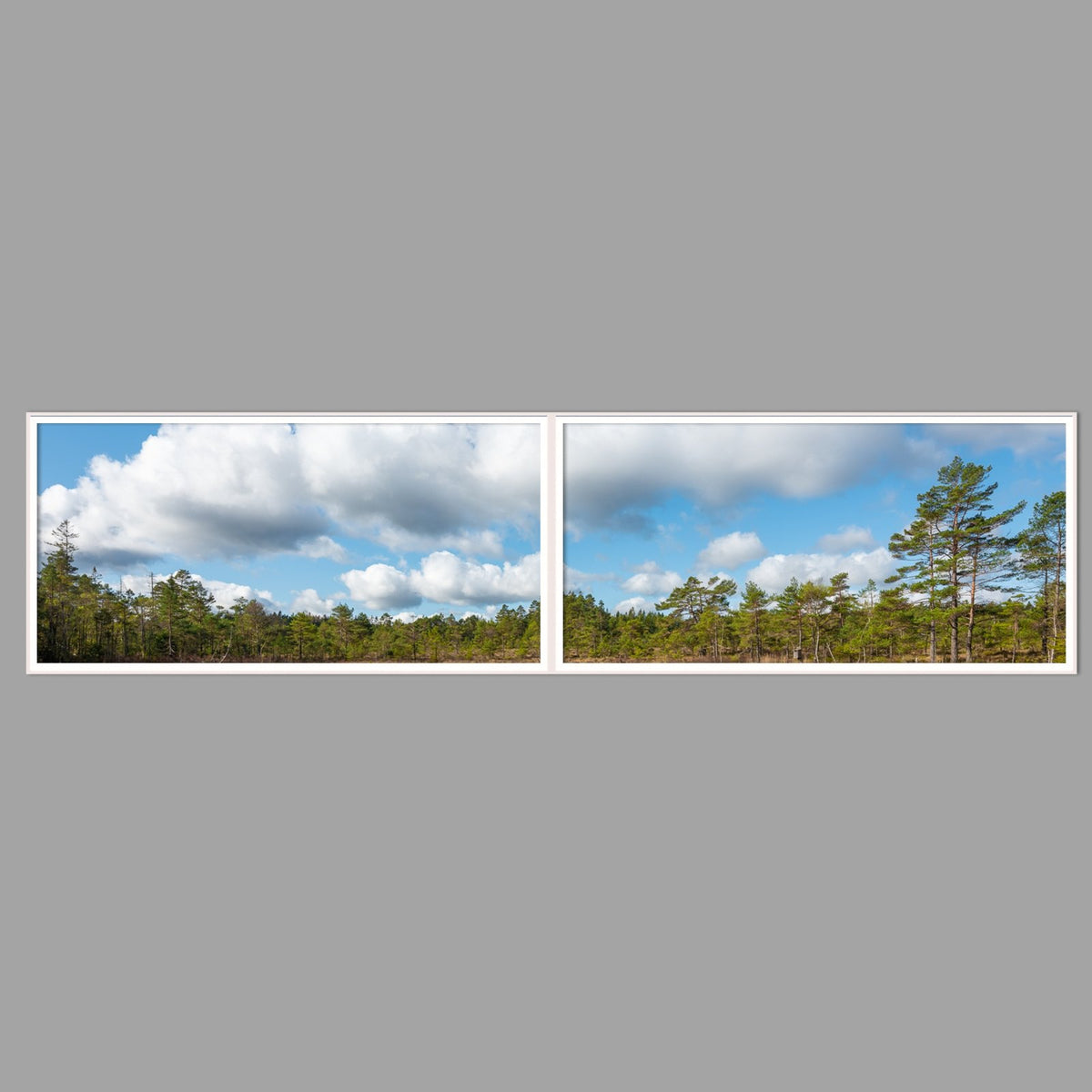 LED-Wandbild Zweiteiler quer 240x60 cm – Seen & Flüsse