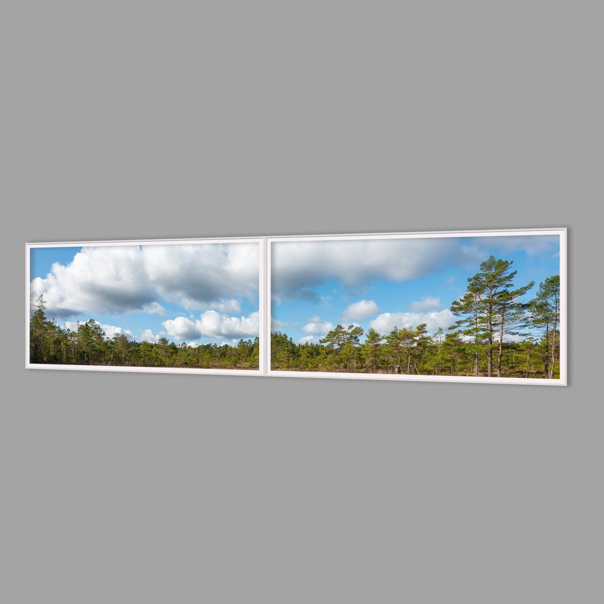 LED-Wandbild Zweiteiler quer 240x60 cm – Seen & Flüsse