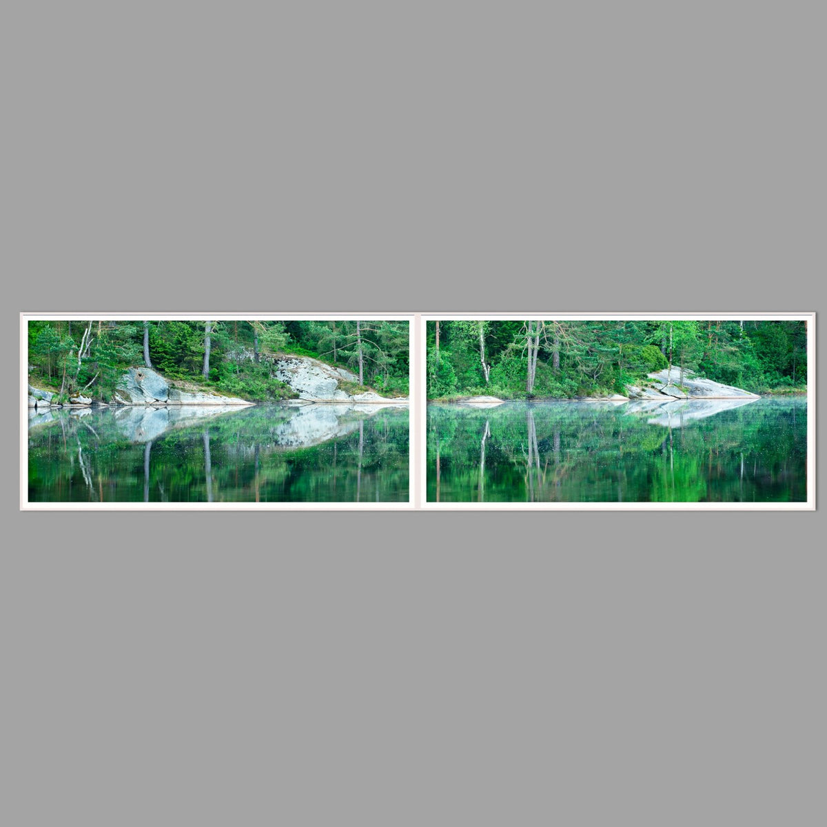 LED-Wandbild Zweiteiler quer 240x60 cm – Seen & Flüsse