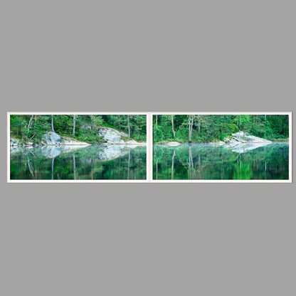 LED-Wandbild Zweiteiler quer 240x60 cm – Seen & Flüsse