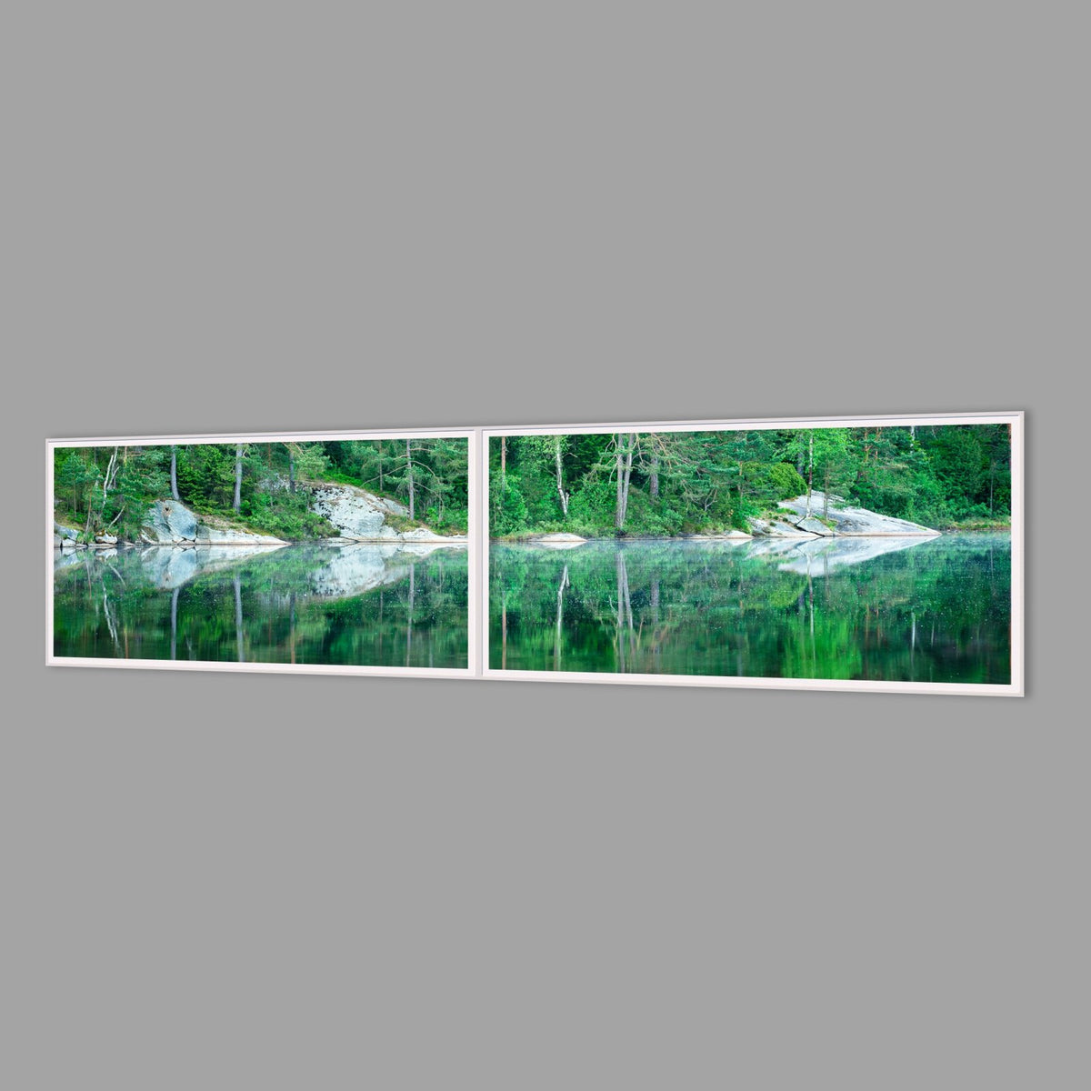 LED-Wandbild Zweiteiler quer 240x60 cm – Seen & Flüsse