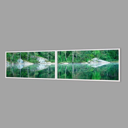 LED-Wandbild Zweiteiler quer 240x60 cm – Seen & Flüsse