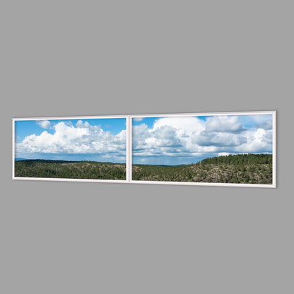 LED-Wandbild Zweiteiler quer 240x60 cm – Wald
