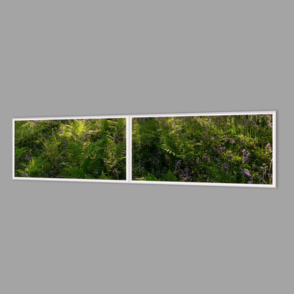 LED-Wandbild Zweiteiler quer 240x60 cm – Wald