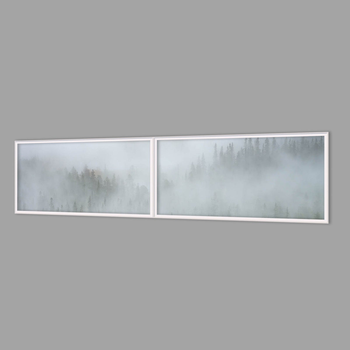 LED-Wandbild Zweiteiler quer 240x60 cm – Wald