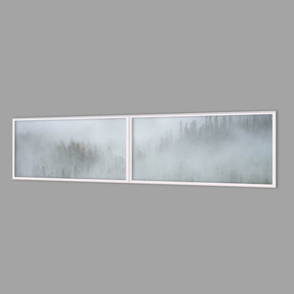 LED-Wandbild Zweiteiler quer 240x60 cm – Wald