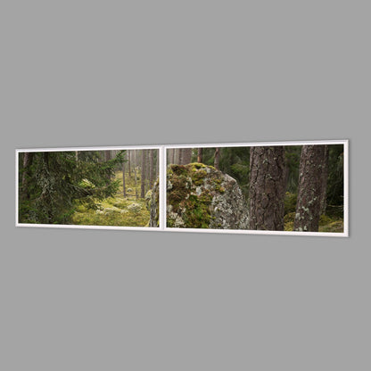LED-Wandbild Zweiteiler quer 240x60 cm – Wald