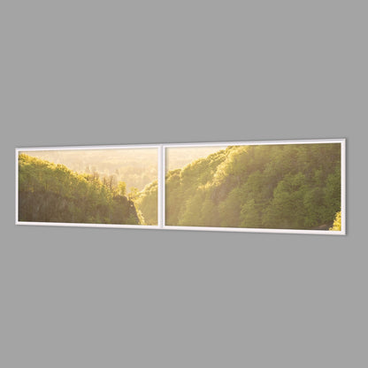 LED-Wandbild Zweiteiler quer 240x60 cm – Wald